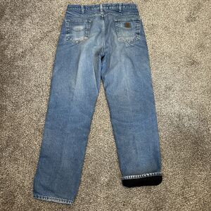 Carhartt B155 DST Relaxed Fit Fleece Lined Insulated Denim Mens 38x36 Workwear
